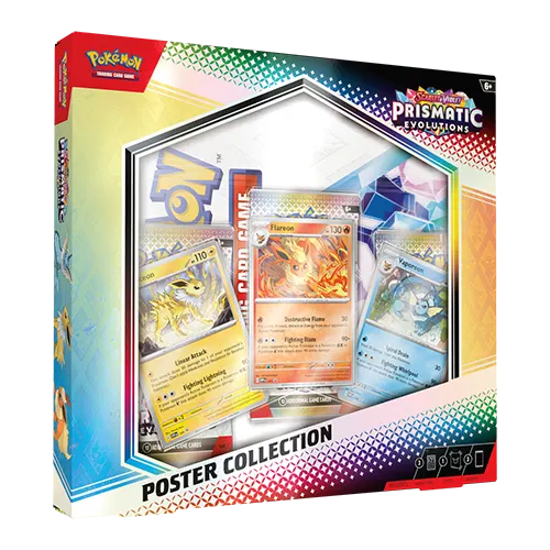 Caja Póster Prismatic Evolutions Inglés Pokémon 2025 (Reserva)